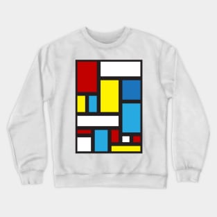 Mondrian Inspired Blocks Crewneck Sweatshirt